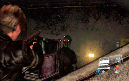 A hallway will lead you to the stairs - Chapter 1 - The Campus | Leons campaign - Leons campaign - Resident Evil 6 Game Guide