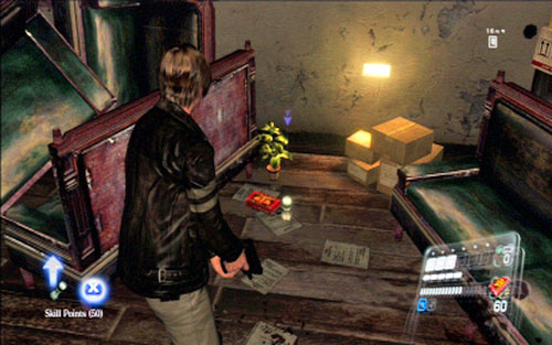 Next to them youll find ammo, green herb and skill points - Chapter 1 - The Campus | Leons campaign - Leons campaign - Resident Evil 6 Game Guide
