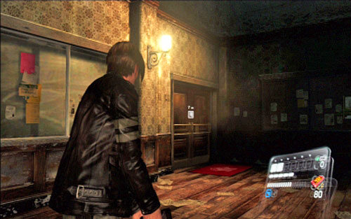 After the fight take all items from the desk and then run to the indicated school exit - Chapter 1 - The Campus | Leons campaign - Leons campaign - Resident Evil 6 Game Guide