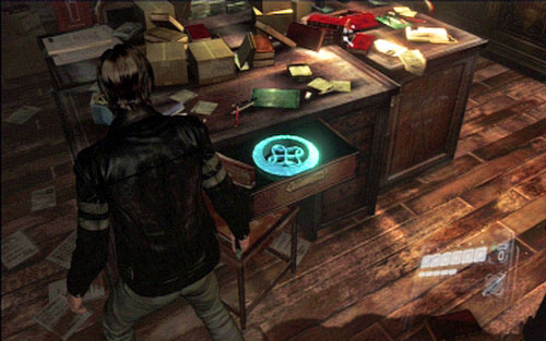 Check also the desk two rooms further - Chapter 1 - The Campus | Leons campaign - Leons campaign - Resident Evil 6 Game Guide