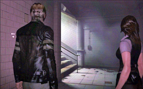 When all zombies are dead, go up the stairs - Chapter 1 - The Subway Tunnels | Leons campaign - Leons campaign - Resident Evil 6 Game Guide