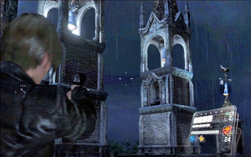 Go to the other side, where youll see two terraces and bell towers - Chapter 2 - The Cathedral | Leons campaign - Leons campaign - Resident Evil 6 Game Guide