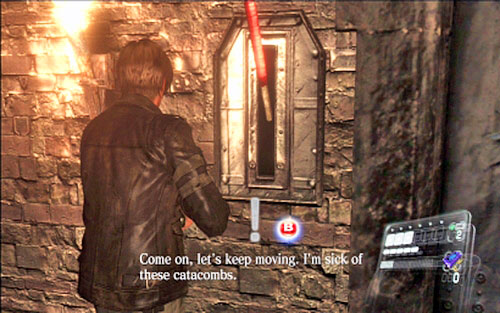 When you open the gate for Helena, wait for her opening another gate and go through it to the other side - Chapter 3 - The Catacombs | Leons campaign - Leons campaign - Resident Evil 6 Game Guide