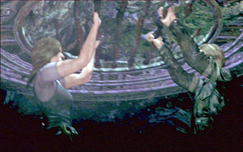 At the end of the cavern youll find a manhole - Chapter 3 - The Underground Lake | Leons campaign - Leons campaign - Resident Evil 6 Game Guide