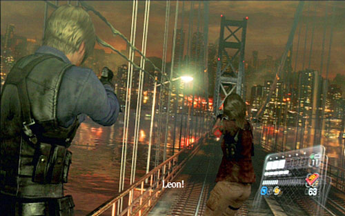 If you succeed, youll find yourself again on the train roof - Chapter 4 - Meeting Simmons | Leons campaign - Leons campaign - Resident Evil 6 Game Guide