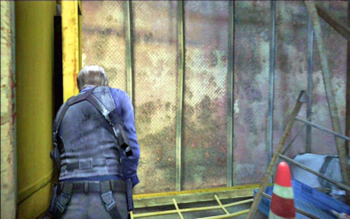 When the ride is over, jump over the overturned truck - Chapter 5 - The City | Leons campaign - Leons campaign - Resident Evil 6 Game Guide
