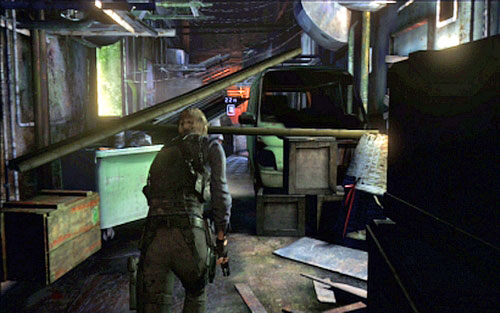 At the beginning go o the alley on the right and enter the indicated building - Chapter 5 - The City | Leons campaign - Leons campaign - Resident Evil 6 Game Guide