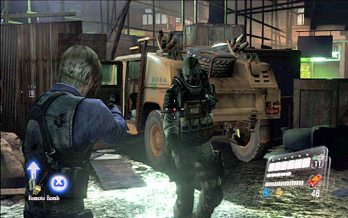 Before you pick it up, kill two mutated soldiers - Chapter 5 - The City | Leons campaign - Leons campaign - Resident Evil 6 Game Guide