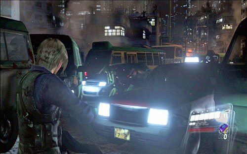 After the fight leave the building and jump to the street - Chapter 5 - The City | Leons campaign - Leons campaign - Resident Evil 6 Game Guide