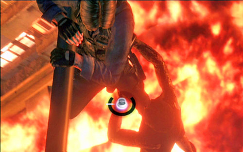 When one of enemies grabs you leg, quickly rotate analog stick to release yourself - Chapter 5 - The City | Leons campaign - Leons campaign - Resident Evil 6 Game Guide