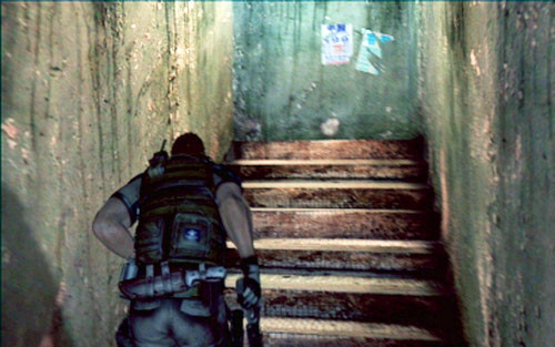A further way leads up the stairs - Chapter 1 - City Alleys | Chriss campaign - Chriss campaign - Resident Evil 6 Game Guide
