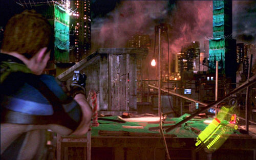 After getting to the destination, climb up the ladder and run forwards, killing zombies along your way - Chapter 1 - The Shootout on The Rooftop | Chriss campaign - Chriss campaign - Resident Evil 6 Game Guide