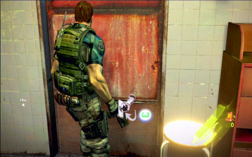 Once the room is clear, open the door in the left corner and go down the stairs - Chapter 1 - Rescue the Hostages | Chriss campaign - Chriss campaign - Resident Evil 6 Game Guide