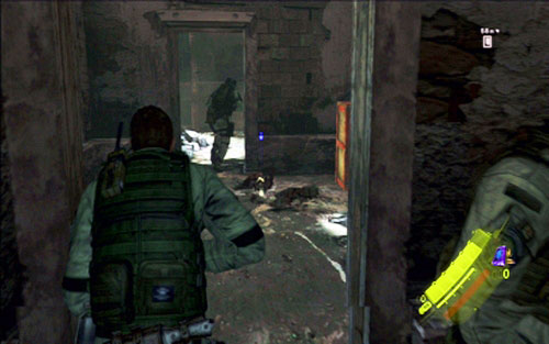 Right after end of the cut-scene go under the roof on the left and go around enemies shooting at you - Chapter 2 - Assault on The City | Chriss campaign - Chriss campaign - Resident Evil 6 Game Guide