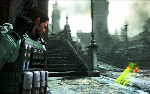 When they all are dead, take cover behind the wall and kill the enemy on a distant building - Chapter 2 - Assault on The City | Chriss campaign - Chriss campaign - Resident Evil 6 Game Guide