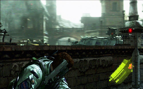 Move slowly forwards and take cover behind the vehicle - Chapter 2 - Assault on The City | Chriss campaign - Chriss campaign - Resident Evil 6 Game Guide