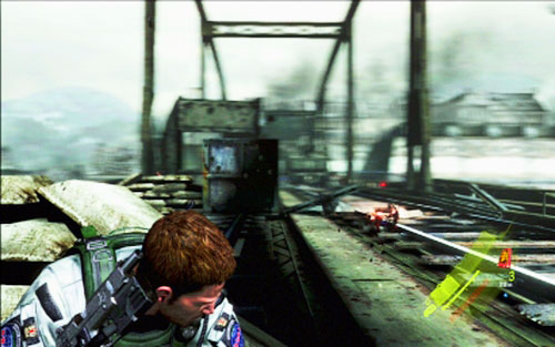 Quickly hide behind the nearest cover and shoot at parachutist enemies - Chapter 2 - The Bridge | Chriss campaign - Chriss campaign - Resident Evil 6 Game Guide