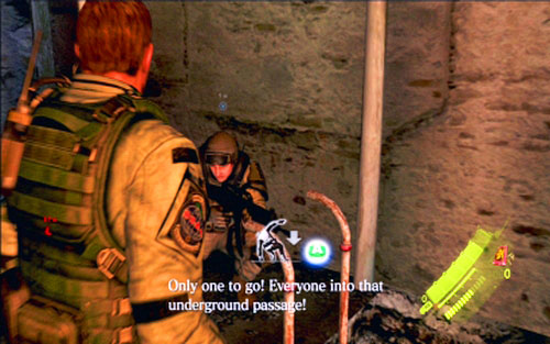 After the explosion run to the very bottom and get inside the underground passage - Chapter 2 - Gun Turrets | Chriss campaign - Chriss campaign - Resident Evil 6 Game Guide