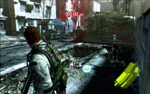Your target is a ladder - sapper will indicate the proper one (the second one you pass by) - Chapter 2 - Gun Turrets | Chriss campaign - Chriss campaign - Resident Evil 6 Game Guide