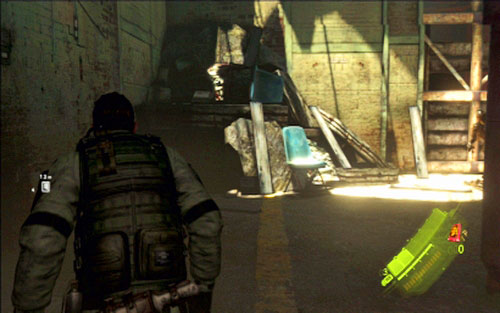 When the last enemy is dead, move forwards and then jump down to the lower floor - Chapter 2 - Abandoned Mansion | Chriss campaign - Chriss campaign - Resident Evil 6 Game Guide