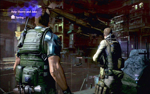 Moment later a scene begins, during which you have to cover two of your companions - Chapter 3 - City Streets | Chriss campaign - Chriss campaign - Resident Evil 6 Game Guide