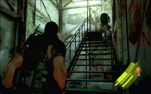 When the last enemy is dead, go to the indicated place, heading up all time - Chapter 3 - City Streets | Chriss campaign - Chriss campaign - Resident Evil 6 Game Guide