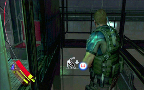 Once you take all items, jump down to the lower floor and start chasing the mysterious woman - Chapter 3 - The Secret Lab | Chriss campaign - Chriss campaign - Resident Evil 6 Game Guide