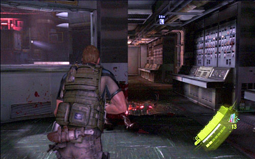 Pull the lever and then run to the indicated door - Chapter 4 - The Hold | Chriss campaign - Chriss campaign - Resident Evil 6 Game Guide