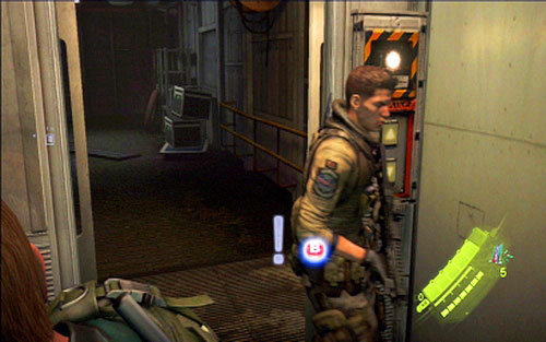 When the cut-scene is over, move forwards until you reach the elevator - Chapter 4 - Ship Corridors | Chriss campaign - Chriss campaign - Resident Evil 6 Game Guide