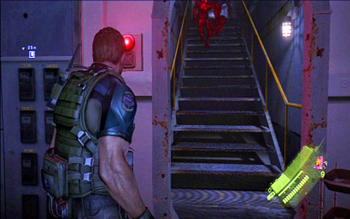 Chase her, killing enemies along your way - Chapter 4 - Ship Corridors | Chriss campaign - Chriss campaign - Resident Evil 6 Game Guide