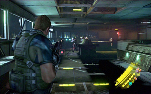 Youll encounter there another group of enemies - Chapter 4 - Ship Corridors | Chriss campaign - Chriss campaign - Resident Evil 6 Game Guide