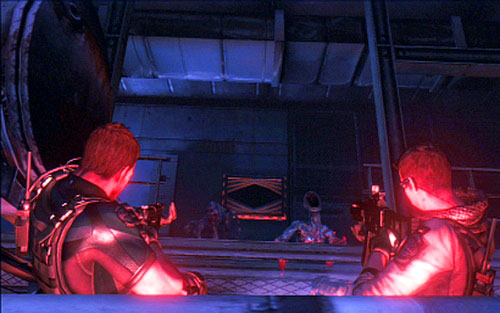 Once you get to the other side, make sure that your gun is reloaded and go through the next door - Chapter 4 - The Jet Flight | Chriss campaign - Chriss campaign - Resident Evil 6 Game Guide