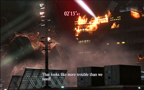 When he is done, a giant B - Chapter 4 - The Jet Flight | Chriss campaign - Chriss campaign - Resident Evil 6 Game Guide