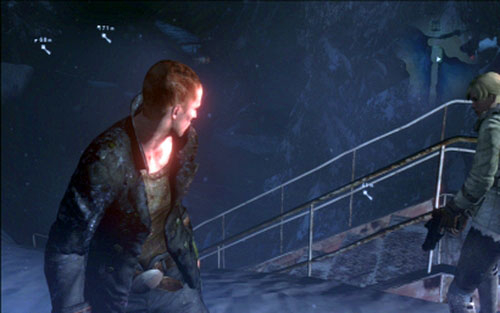 Use the nearby stairs to go down and get to the ladder - Chapter 2 - Data Fragments | Jakes campaign - Jakes campaign - Resident Evil 6 Game Guide