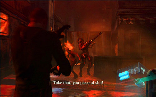 The fight is not difficult but during it you have to be very careful and not get close the creature - Chapter 4 - Dark Alleys | Jakes campaign - Jakes campaign - Resident Evil 6 Game Guide