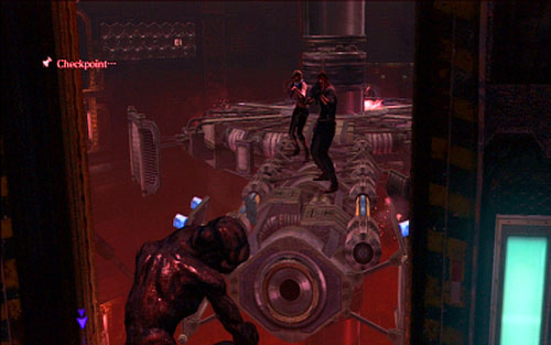 Jump onto it and then shoot a creature chasing you - Chapter 5 - Charging Up The Battery | Jakes campaign - Jakes campaign - Resident Evil 6 Game Guide