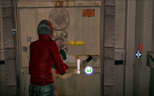 Once the area is clear, go through the hatch with a yellow lever and then enter the canteen on the right - Chapter 4 - Three Fragments of Code | Adas campaign - Adas campaign - Resident Evil 6 Game Guide