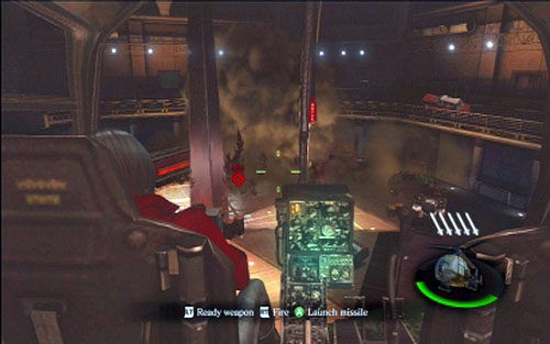 In order to avoid enemy attacks, try to hide behind the pillar in the center of the location - Chapter 5 - The Helicopter Flight | Adas campaign - Adas campaign - Resident Evil 6 Game Guide