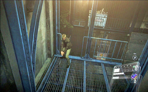 After encounter with first shouting zombie (the one with a gland on its throat), youll reach the place where you have to throw Helena behind the metal grate and wait until she opens the passage from the other side - Chapter I | Emblems - Leon - Emblems - Leon - Resident Evil 6 Game Guide
