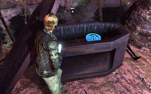 After reaching the sunken part of the underground, keep moving forwards until you reach dry land - Chapter III | Emblems - Leon - Emblems - Leon - Resident Evil 6 Game Guide