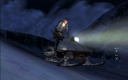 During the escape from an avalanche, at some point there will be big mogul, on which youll jump - Chapter II | Emblems - Jake - Emblems - Jake - Resident Evil 6 Game Guide