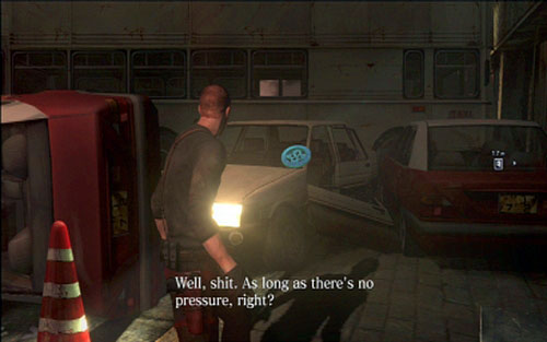 Behind the second railing you can find a small square with car wreckages - Chapter IV | Emblems - Jake - Emblems - Jake - Resident Evil 6 Game Guide