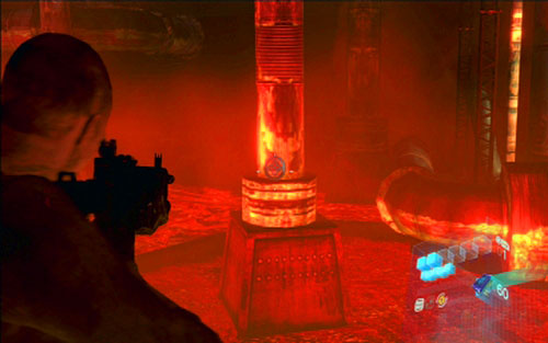 At the end youll find a crate with ammo and the pillar, on top of which there is a third symbol - Chapter V | Emblems - Jake - Emblems - Jake - Resident Evil 6 Game Guide