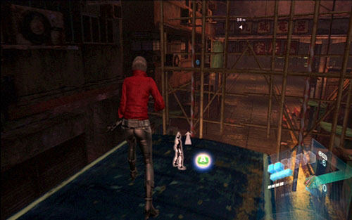 After that you have to quickly shoot the emblem located on the scaffolding blocking the way - Chapter III | Emblems - Ada Wong - Emblems - Ada Wong - Resident Evil 6 Game Guide