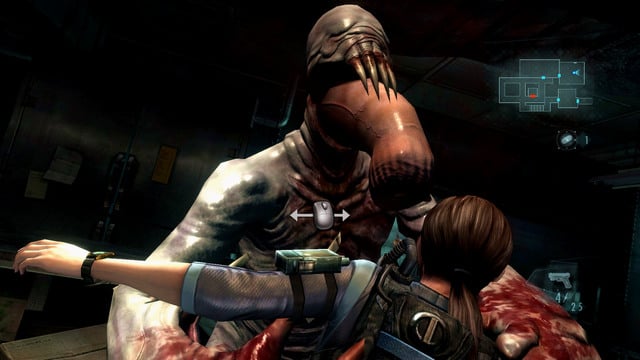 Try to keep him at distance and aim at head - Into the Depths - part I - Episode 1 - Resident Evil: Revelations - Game Guide and Walkthrough