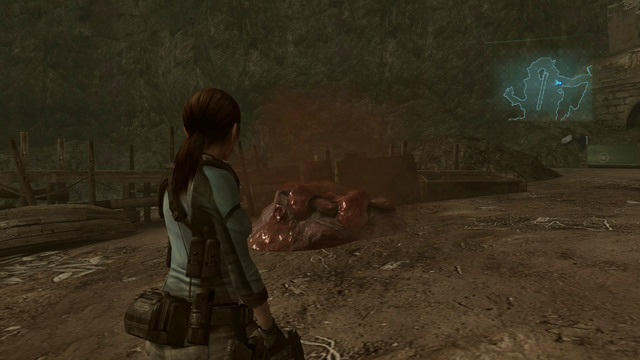 The bigger one lies on the other side of beach and explodes due to scanning - Into the Depths - part II - Episode 1 - Resident Evil: Revelations - Game Guide and Walkthrough