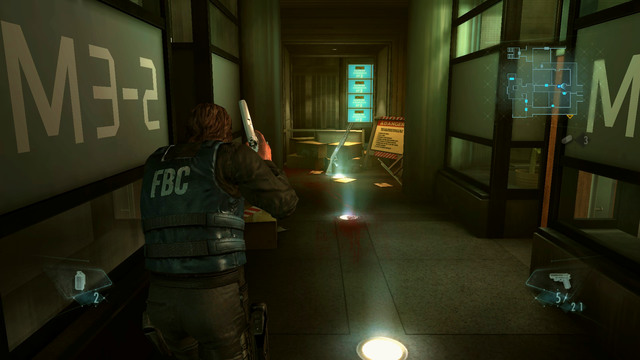 When the area is clear, go behind the barricade again and enter the room on left - Ghosts of Veltro - part I - Episode 3 - Resident Evil: Revelations - Game Guide and Walkthrough