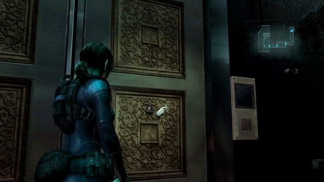 After taking the map, head for the bridge and then to the elevator, which takes you to the upper cabins - Ghosts of Veltro - part II - Episode 3 - Resident Evil: Revelations - Game Guide and Walkthrough
