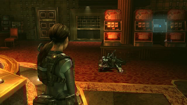 At the body of the last monster, you find a coin - A Nightmare Revisited - Episode 4 - Resident Evil: Revelations - Game Guide and Walkthrough