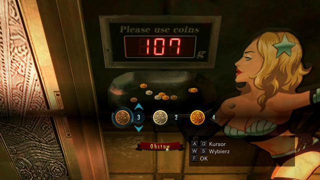 To get the remained weight, put 4 gold 2 silver and 3 copper coins on the tray and then push the button - A Nightmare Revisited - Episode 4 - Resident Evil: Revelations - Game Guide and Walkthrough